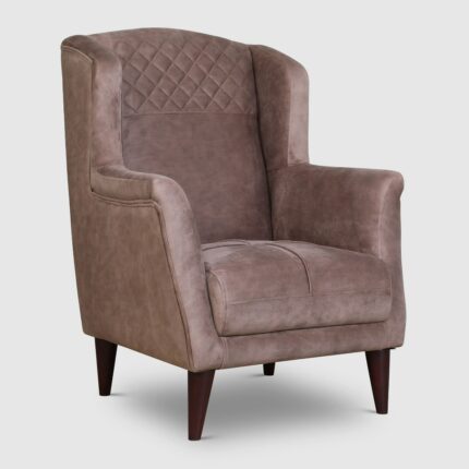 Velvet Arm Chair in Brown Colour