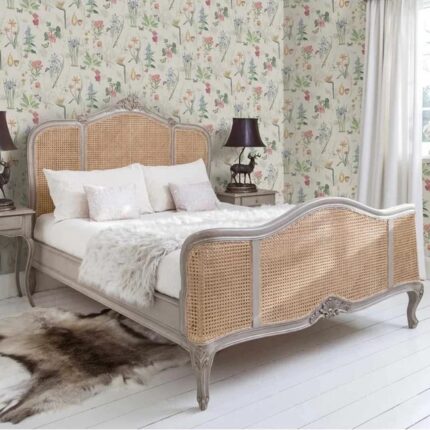 Furn Shine Normandy Rattan Painted Luxury French Bed