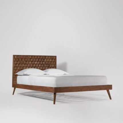 Furn Shine Puzzle Acacia Wood Bed