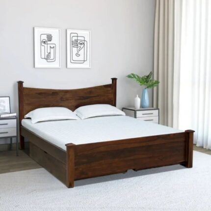 Furn Shine Quorra Nest King Size Solid Sheesham Wood Storage Beds