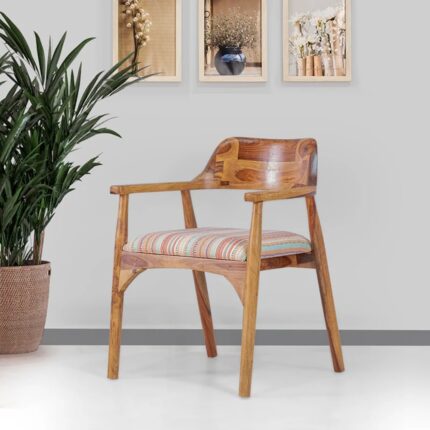 Furnshine - Edie Sheesham Wood Dining/Armrest Chair