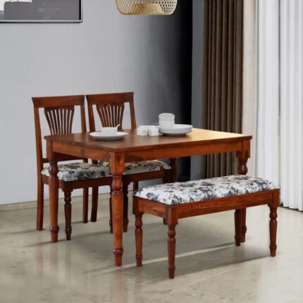 Furnshine - The Lexa Solid Sheesham Wood 4-Seating Dining Set