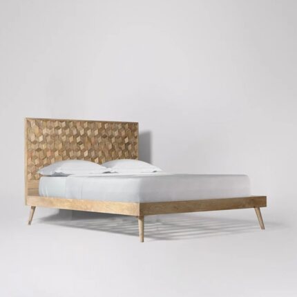 Furn Shine Puzzle Natural Mango Wood Bed