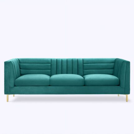 Furn Shine - The Felix Velvet 3 Seater Modern Chesterfield Sofa