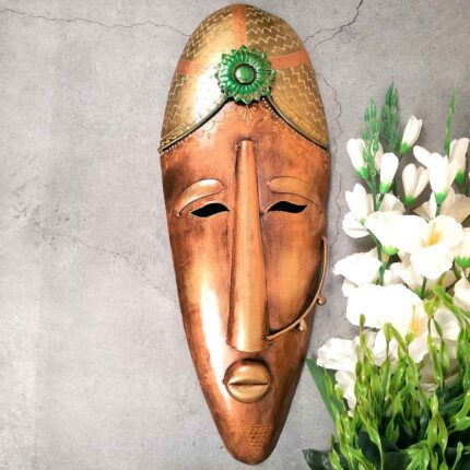 Furn Shine Face Wall Masks Hanging | Village Man & Woman Faces Hangings - for Home Entrance, Living Room, Door Decor, Hall-Way, Balcony Decoration & Gift