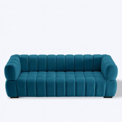 Furn Shine- The Gezal Velvet Tuxedo Arm Sofa 3-Person Sofa