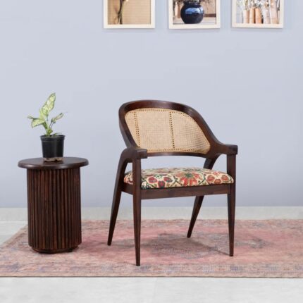 Furnshine - Rylan Sheesham Wood Rattan Arm Chair for Living Room, Bedroom & Home