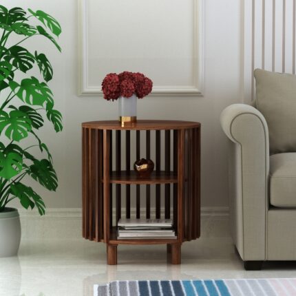 Sheesham Wooden Top Side Table