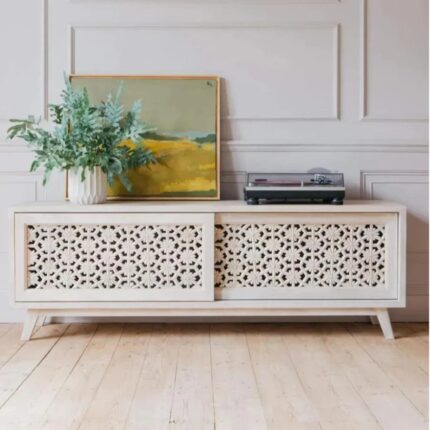 Furnshine Solid Mango Wood Hand Crafted Tv Unit