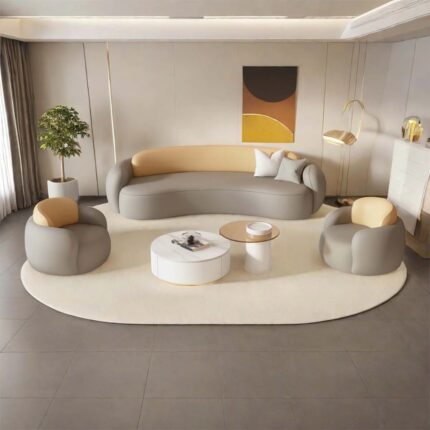 Furnshine Nutan 5 - Piece Faux Leather Living Room Set