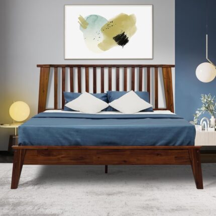 Furnshine Wooden Bed Frame with Headboard,