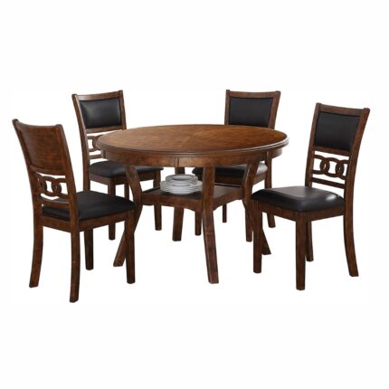 Furnshine New Classic Furniture Gia 5-Piece Round Dining Table Set