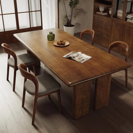 Furnshine 4 - Person Pine Solid Wood Solid Wood Top Four Leg Dining Set