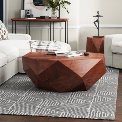 Furnshine Abiel Modern Geometric Shape Coffee Table