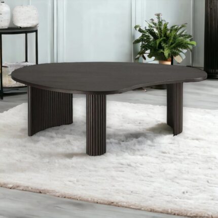 Furnshine Oak Wood Coffee Table Black
