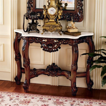 Furnshine Design Toscano Royal Baroque Console Marble Top Table