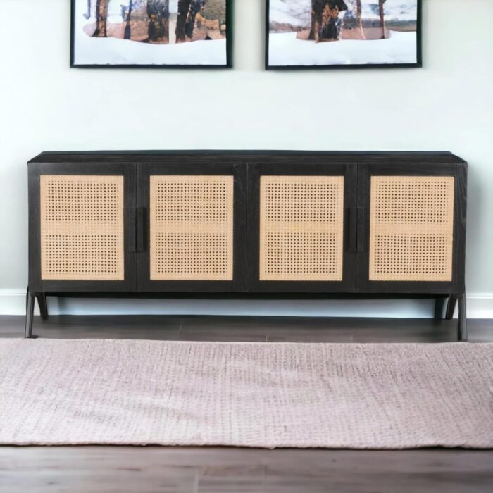 Furnshine - Trisha Teak Wood & Rattan TV Unit - Image 1