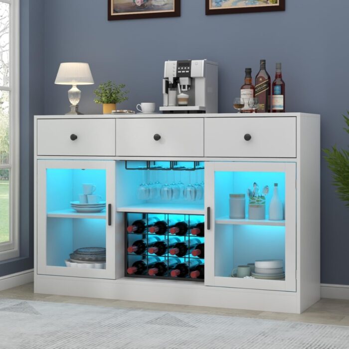 Furnshine - Kendal Wine Bar Cabinet with LED Light - Image 2