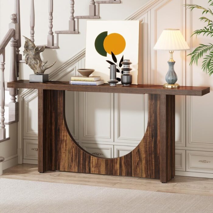 Furnshine - 70.86 Inch Farmhouse Console Table | Vintage Entryway Foyer Table - Image 3