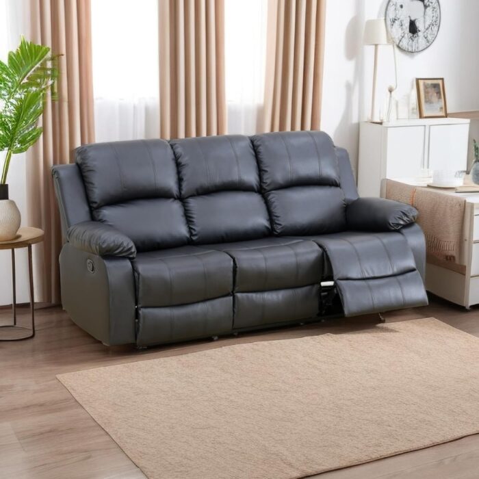 Furnshine - Jarrett Luxury Leather Recliner Sofa with Loveseat & Chair - Image 1