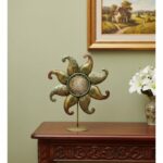 Furnshine - Ridley Handcrafted Artistic Sun Tabletop Decor – Multicolor Metal Cutwork Indian Home Accent Showpiece