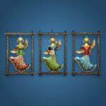 Furnshine - Farley Handcrafted Metal Angel Wall Hanging – 3-Piece Framed Decorative Art for Home & Living Room