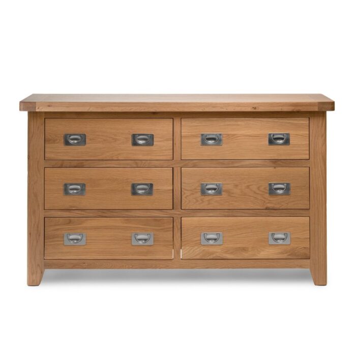 Furnshine - Borden Modish Solid Wood Chest of Drawer With 6 Drawers - Image 4