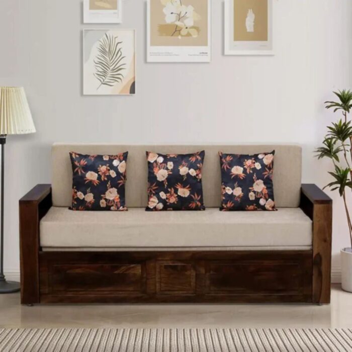 Furn Shine Arlo Solid Sheesham Wood Sofa cum Beds - Image 1