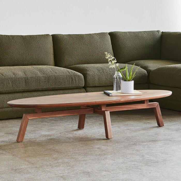 Furnshine - Tilden Oval Solid-Walnut Coffee Table - Image 1