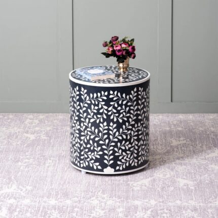 Furnshine - Idina Bone Inlay Leaf Design Side Table