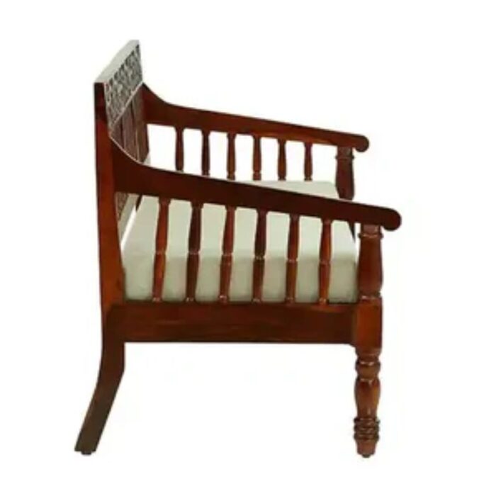 Furn Shine Milan Traditional Solid Wood 3 Seater Sofa In Honey Oak Finish - Image 4