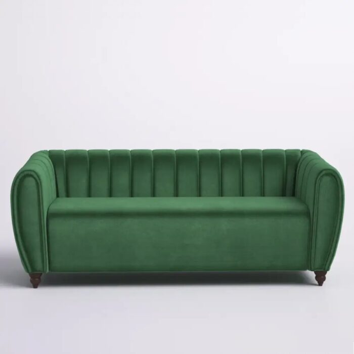 Furnshine - Alexus 77.25'' 3+1 Seater Velvet Tuxedo Arm Sofa - Image 2