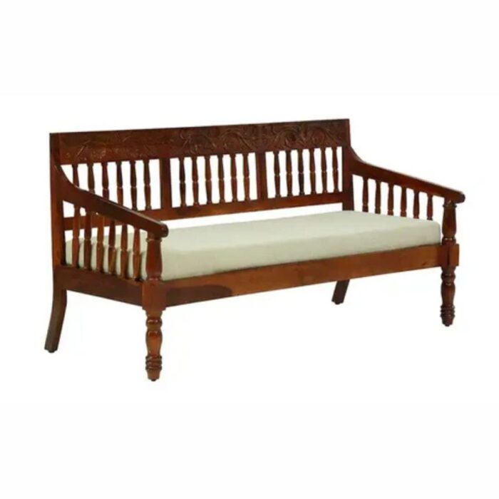 Furn Shine Milan Traditional Solid Wood 3 Seater Sofa In Honey Oak Finish - Image 2
