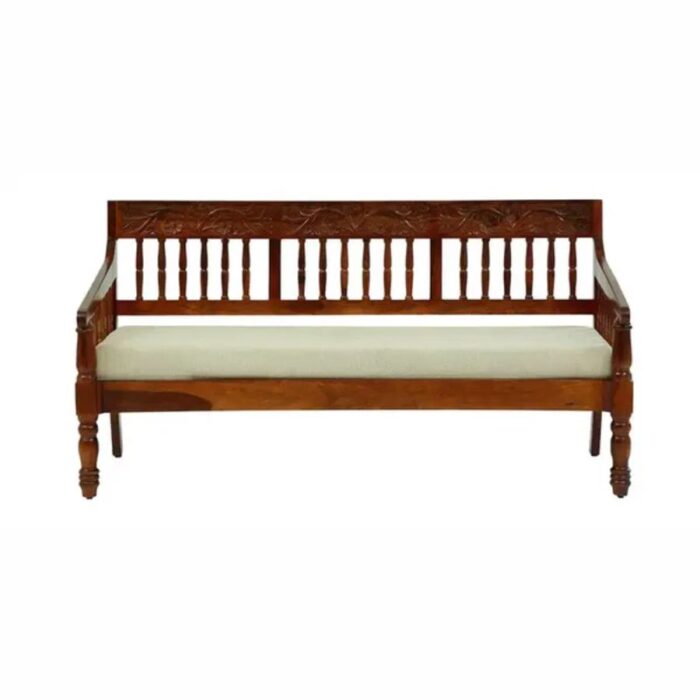 Furn Shine Milan Traditional Solid Wood 3 Seater Sofa In Honey Oak Finish - Image 3