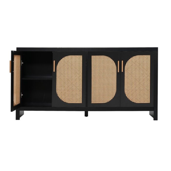 Furnshine - Langley Rattan Storage Cabinet with 4 Doors and Adjustable Shelves - Image 6