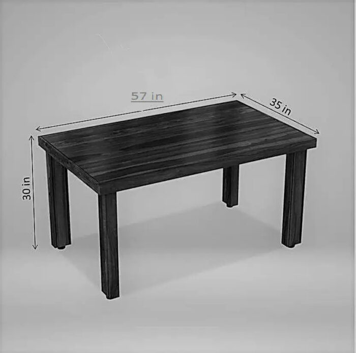 Furn Shine - Sylvan Compact 4-Seater Wooden Dining Set - Image 5