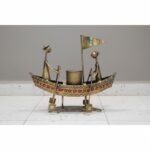 Furnshine - Embry Multicolor Iron 2 Human in Boat Pen Holder & Showpiece, Unique Artistic Pen Stand, Desk Organizer for Home & Office - Image 3