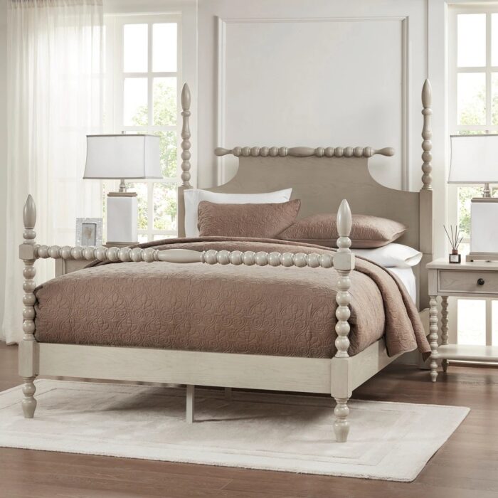 Furnshine Beckett Queen Size Bed - Antique Cream - Image 2