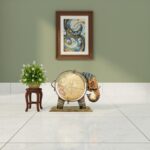 Furnshine - Barron Handcrafted Elephant Globe Showpiece – Artistic Iron Vintage World Map Decor