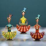 Furnshine - Cannon Indian Handcrafted Metal Musician Set – Ethnic Rajasthani Decor for Home, Office & Gifts (Set of 3)