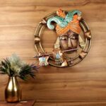 Furnshine - Axton Iron Painted Round Krishna Wall Hanging with LED | Metal Krishna Wall Décor for Home & Pooja Room - Image 2