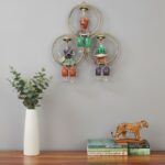 Furnshine – Wally Abstract Musician 3 Cap Lady in Ring Metal Wall Art | Handcrafted Multicolor Iron Wall Hanging Sculpture for Home, Living Room, Café & Restaurant Decor - Image 2