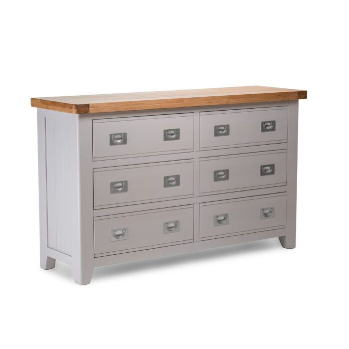 Furnshine - Borden Modish Solid Wood Chest of Drawer With 6 Drawers - Image 5