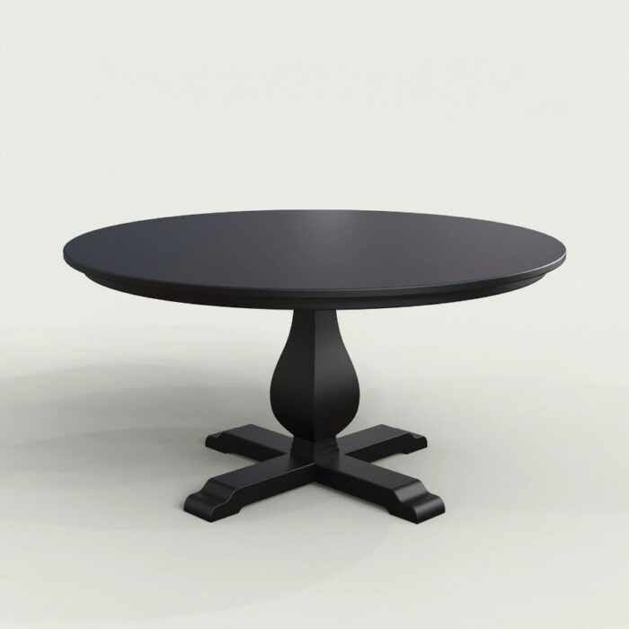 Furnshine - The Adette Black Round Dining Table 4 Seater Set - Image 3