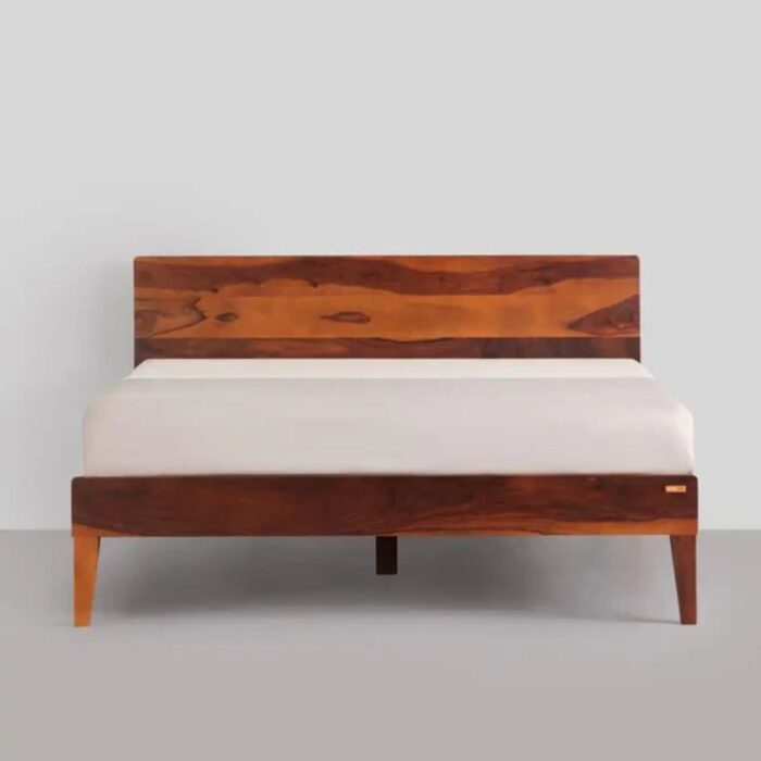 Furnshine - Rollen Sheesham Wood Queen Size Bed Without Storage - Image 2