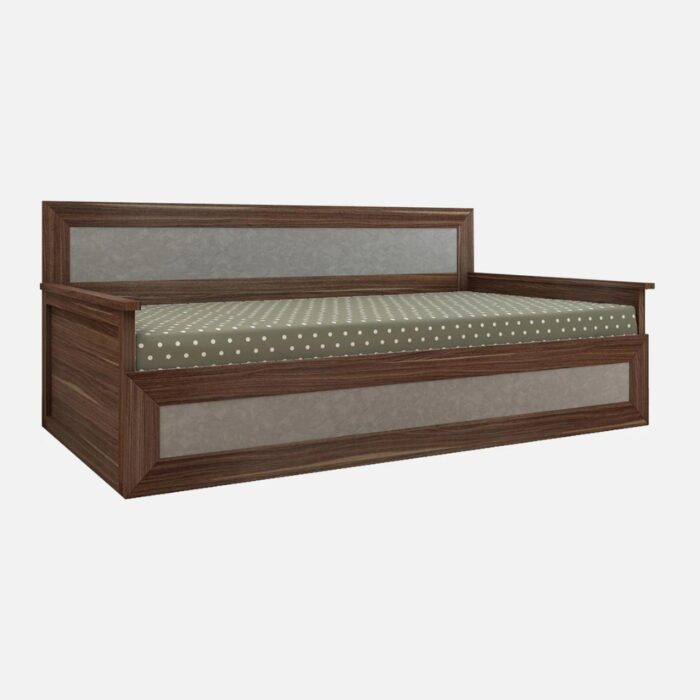 Furnshine - Busby Sofa Cum Bed in Cairo Walnut & White Finish with Storage & Mattress - Image 9