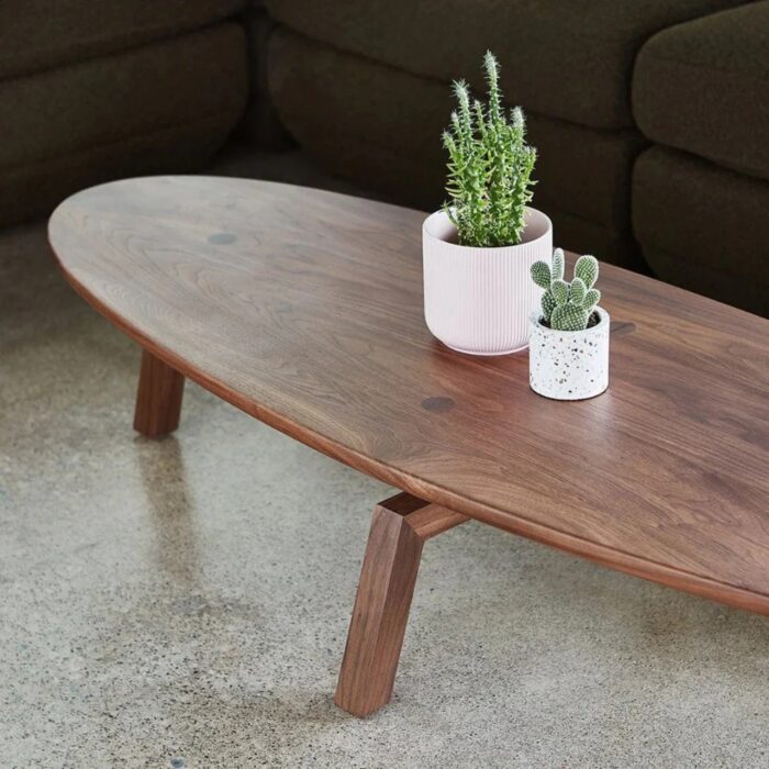 Furnshine - Tilden Oval Solid-Walnut Coffee Table - Image 2