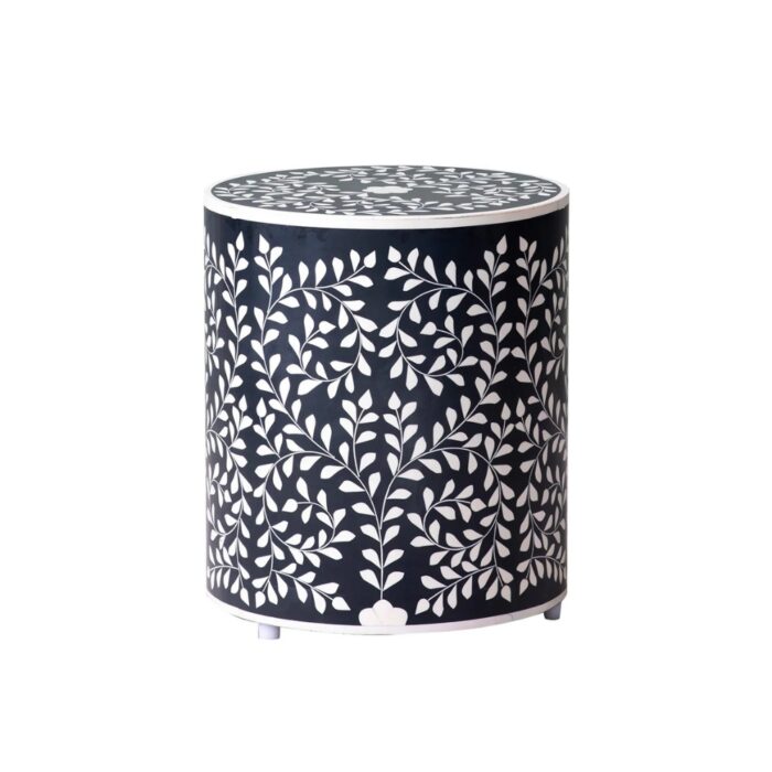 Furnshine - Idina Bone Inlay Leaf Design Side Table - Image 2