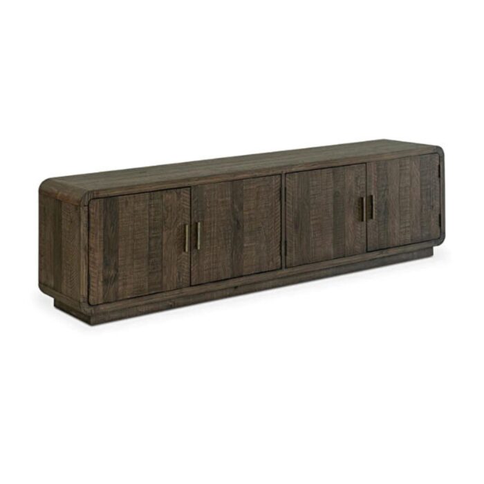 Furnshine - Berold Rustic Rounded Edge Entertainment Center for Home - Image 2