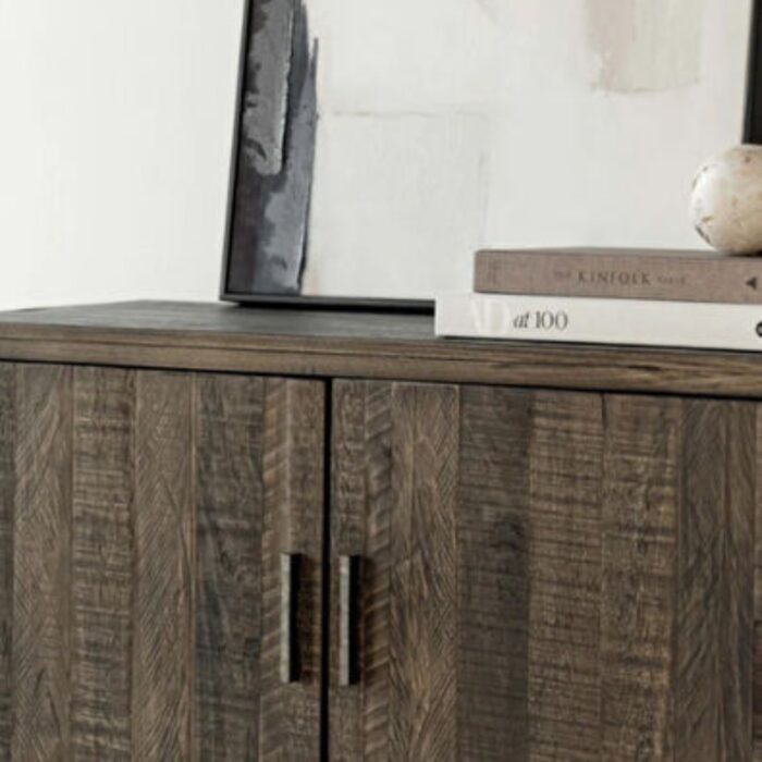 Furnshine - Berold Rustic Rounded Edge Entertainment Center for Home - Image 4